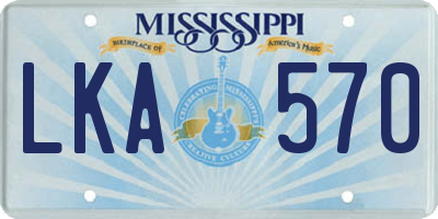 MS license plate LKA570