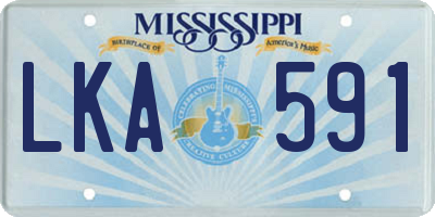 MS license plate LKA591