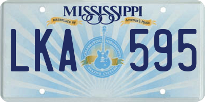 MS license plate LKA595