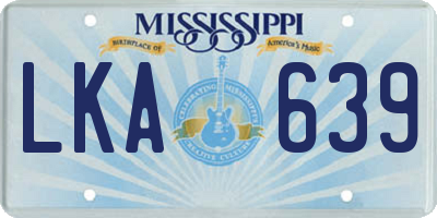 MS license plate LKA639