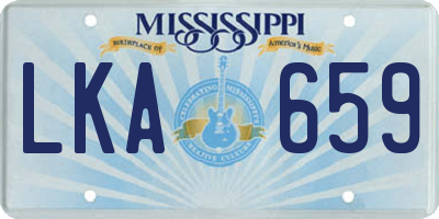 MS license plate LKA659