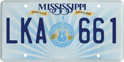 MS license plate LKA661