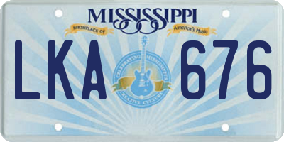 MS license plate LKA676