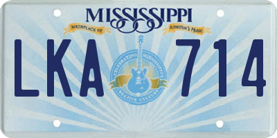 MS license plate LKA714