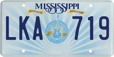 MS license plate LKA719