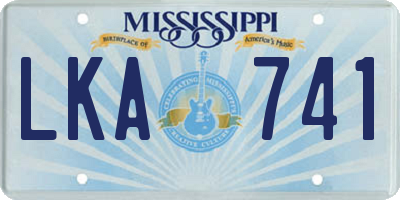 MS license plate LKA741