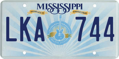 MS license plate LKA744