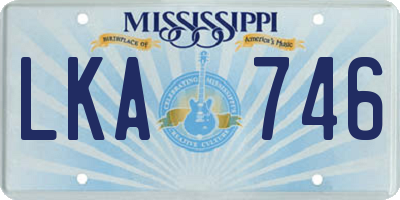 MS license plate LKA746