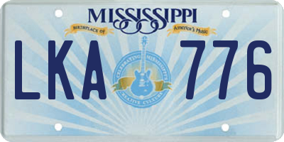 MS license plate LKA776