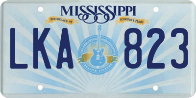 MS license plate LKA823
