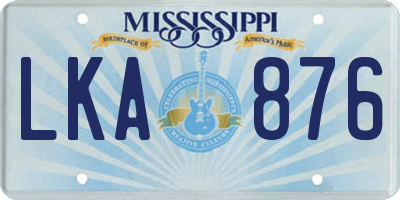 MS license plate LKA876