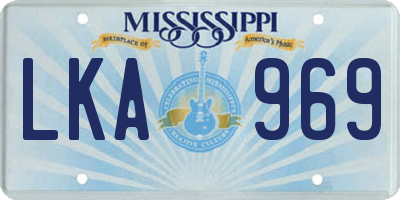 MS license plate LKA969