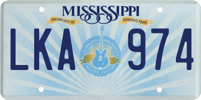 MS license plate LKA974