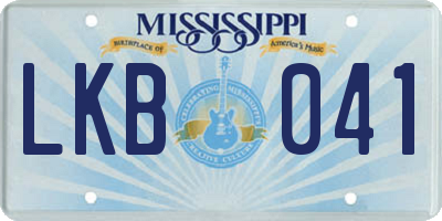 MS license plate LKB041