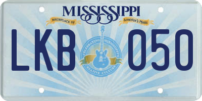 MS license plate LKB050