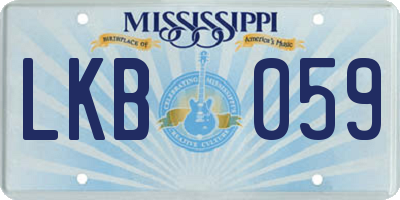 MS license plate LKB059