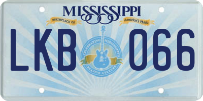 MS license plate LKB066