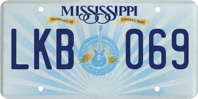 MS license plate LKB069