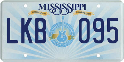 MS license plate LKB095