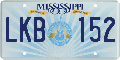 MS license plate LKB152
