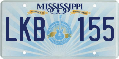 MS license plate LKB155