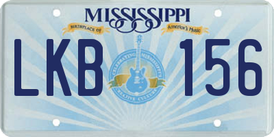 MS license plate LKB156