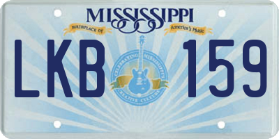 MS license plate LKB159