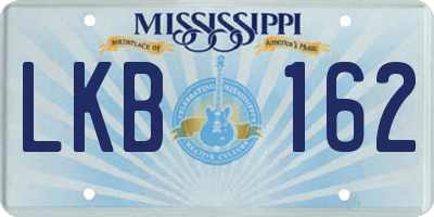 MS license plate LKB162