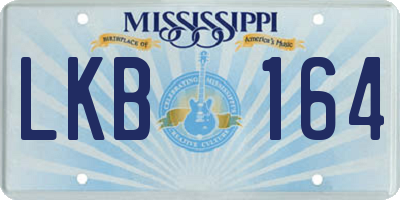 MS license plate LKB164