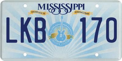 MS license plate LKB170