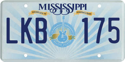 MS license plate LKB175