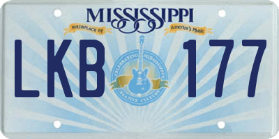 MS license plate LKB177