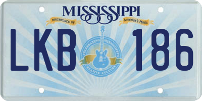 MS license plate LKB186