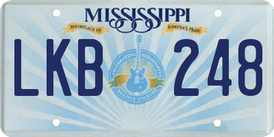 MS license plate LKB248