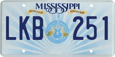 MS license plate LKB251