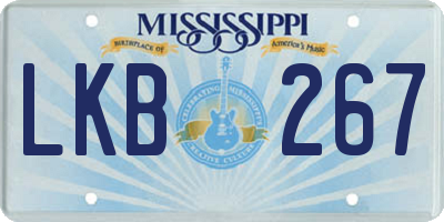 MS license plate LKB267