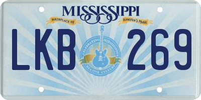 MS license plate LKB269