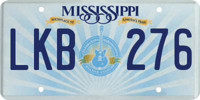 MS license plate LKB276