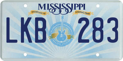 MS license plate LKB283