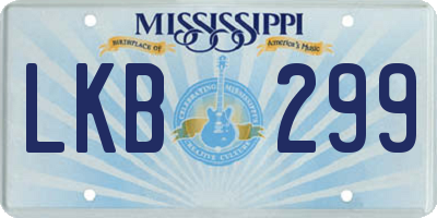 MS license plate LKB299