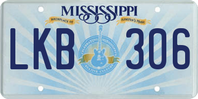 MS license plate LKB306