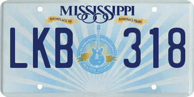 MS license plate LKB318