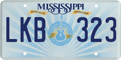 MS license plate LKB323