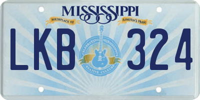 MS license plate LKB324