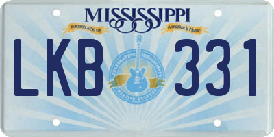 MS license plate LKB331