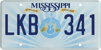 MS license plate LKB341