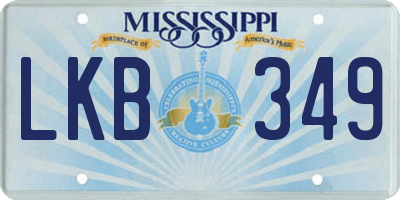 MS license plate LKB349
