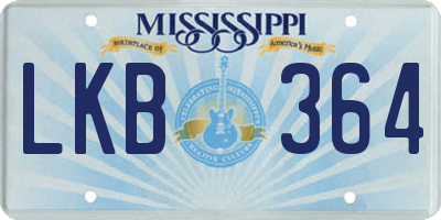 MS license plate LKB364