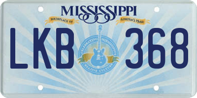 MS license plate LKB368