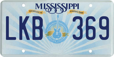 MS license plate LKB369